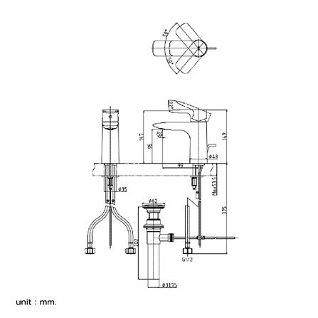 ก๊อกอ่างล้างหน้า TOTO TLG04301T-MBL_1
