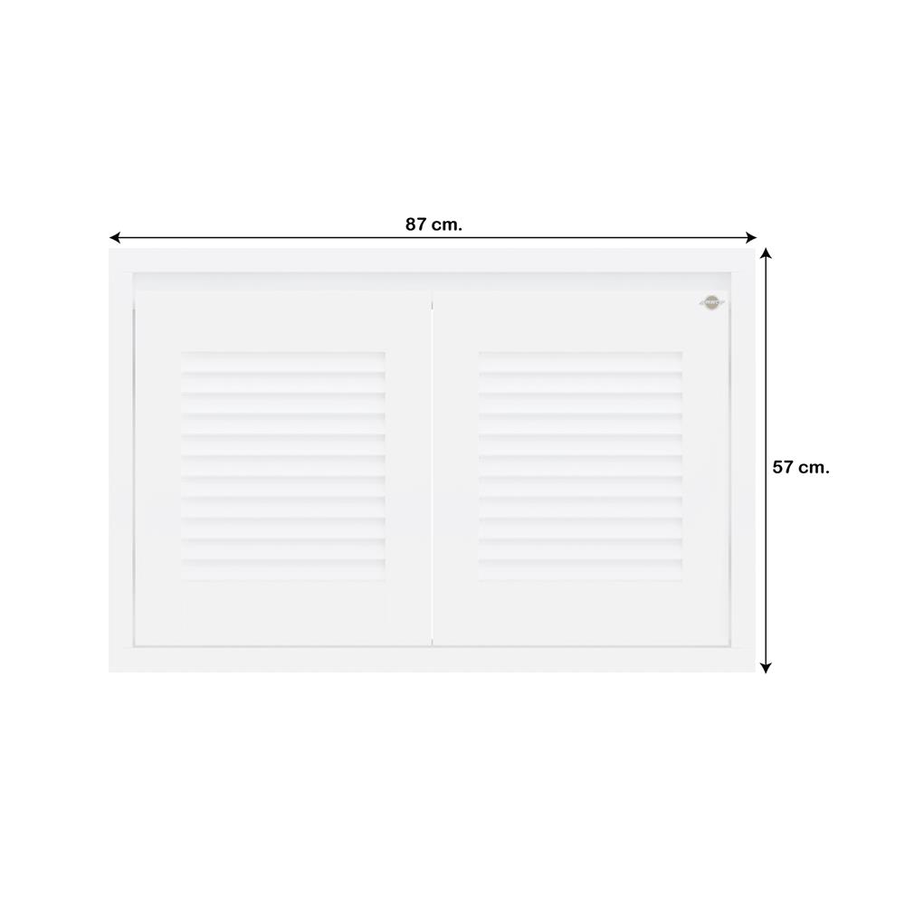 บานใต้เตาเกล็ดนอน JUPITER GRAND WHITE 87x57 ซม.