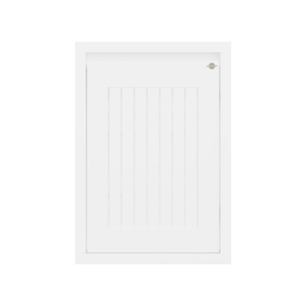 บานซิงค์เดี่ยวเกล็ดตรง JUPITER GRAND WHITE 47x67 ซม.