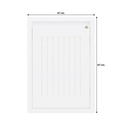 บานซิงค์เดี่ยวเกล็ดตรง JUPITER GRAND WHITE 47x67 ซม._4