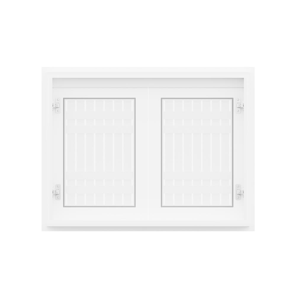 บานซิงค์คู่เกล็ดตรง JUPITER GRAND WHITE 87x67 ซม.