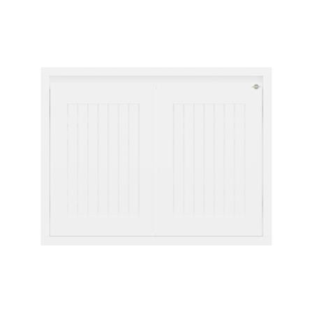 บานซิงค์คู่เกล็ดตรง JUPITER GRAND WHITE 87x67 ซม._0