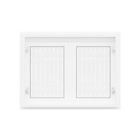 บานซิงค์คู่เกล็ดตรง JUPITER GRAND WHITE 87x67 ซม._2