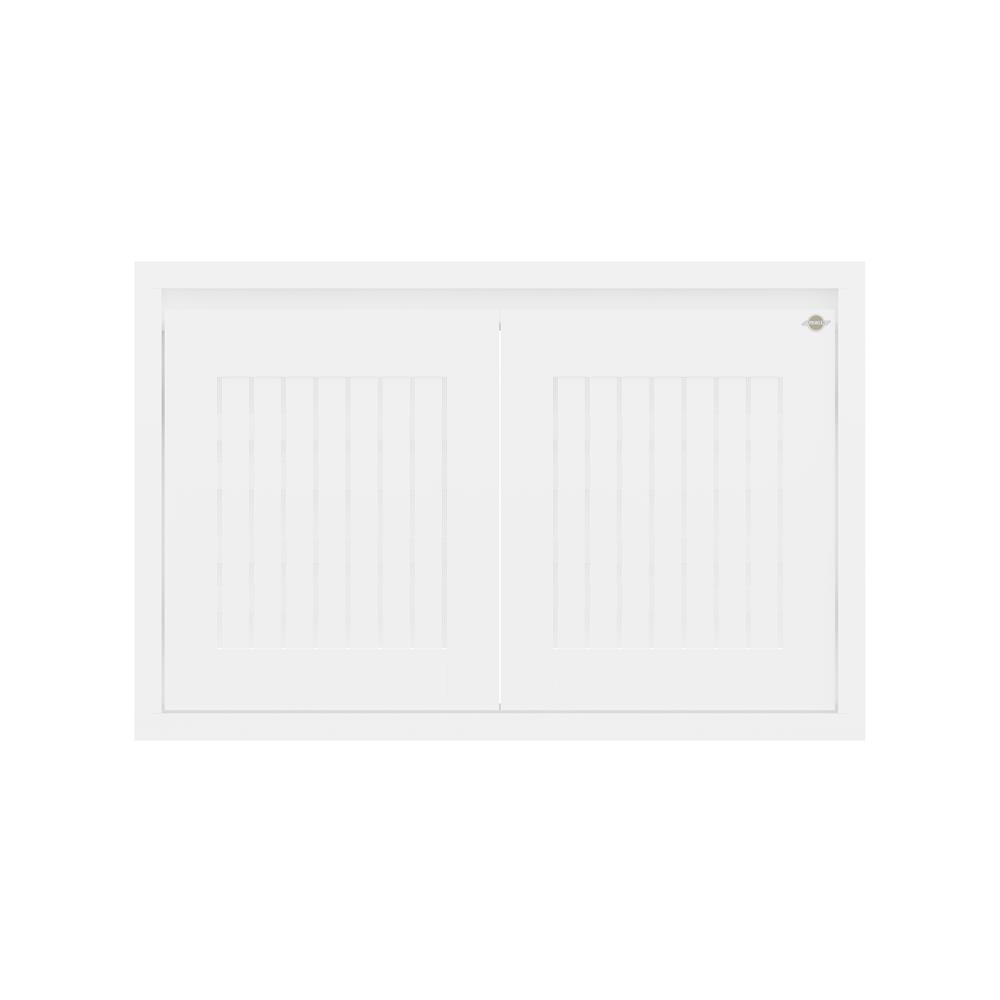 บานใต้เตาเกล็ดตรง JUPITER GRAND WHITE 87x57 ซม.