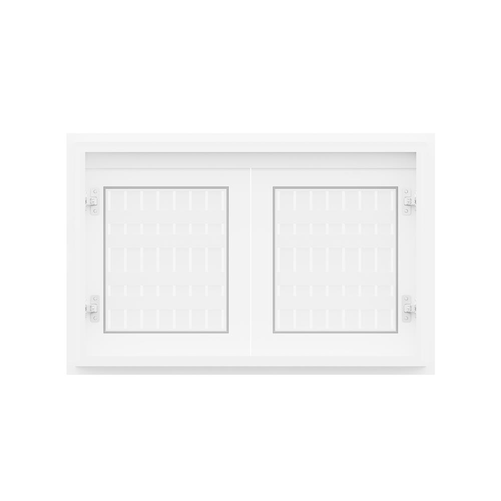 บานใต้เตาเกล็ดตรง JUPITER GRAND WHITE 87x57 ซม.