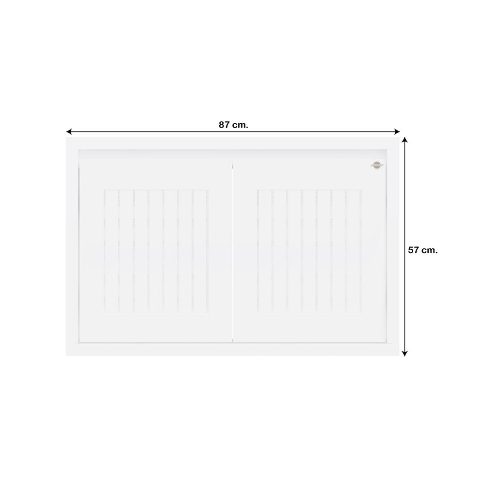 บานใต้เตาเกล็ดตรง JUPITER GRAND WHITE 87x57 ซม.
