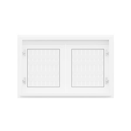 บานใต้เตาเกล็ดตรง JUPITER GRAND WHITE 87x57 ซม._2