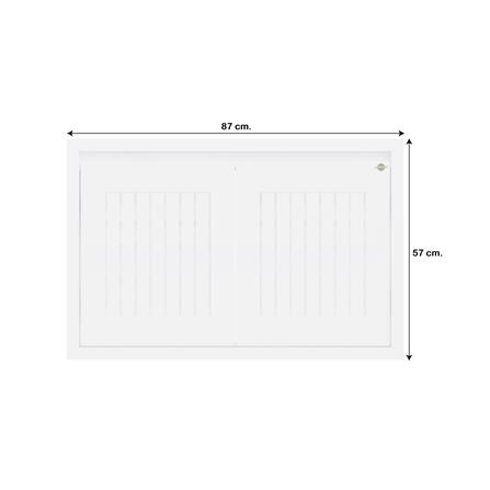 บานใต้เตาเกล็ดตรง JUPITER GRAND WHITE 87x57 ซม._4