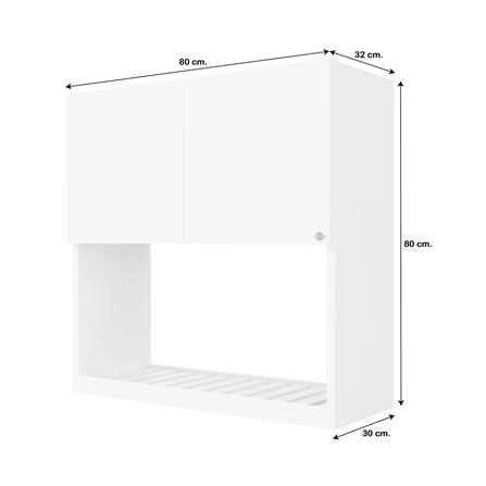 ตู้แขวนคว่ำจาน JUPITER GRAND WHITE 80x80 ซม._4