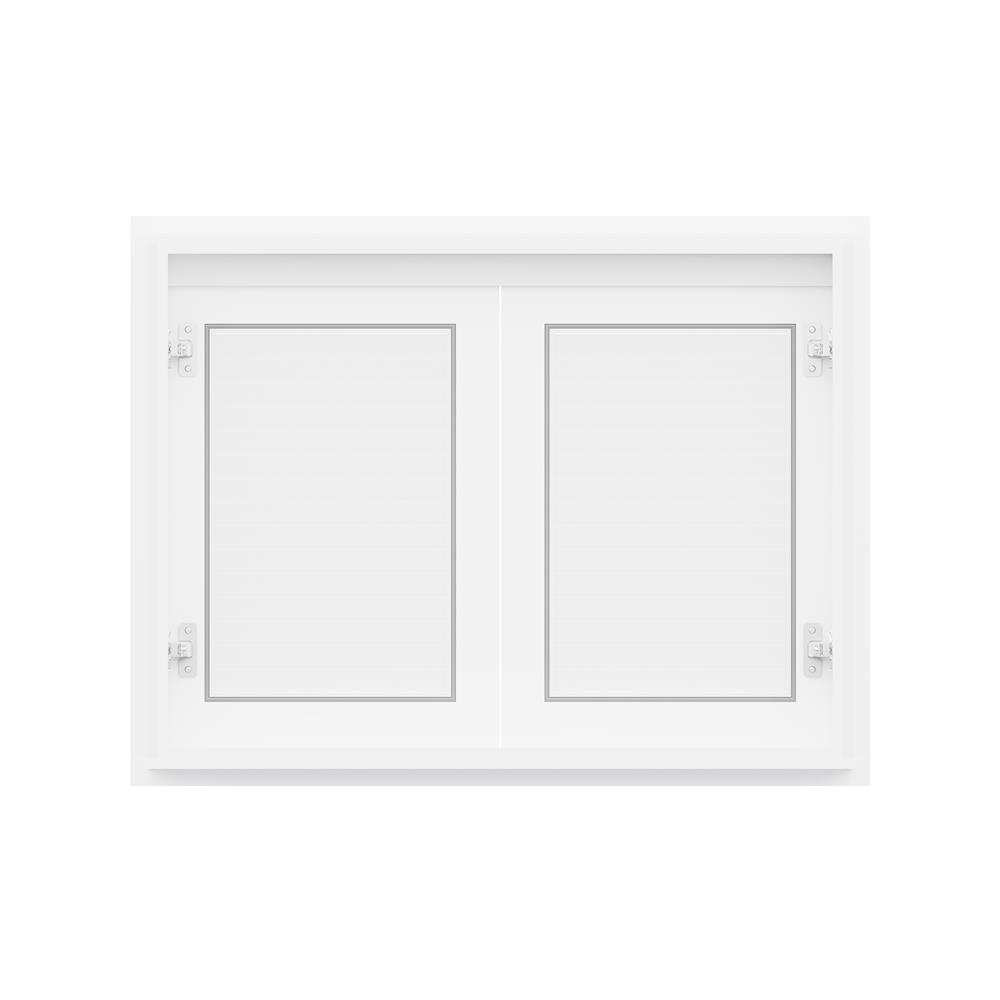 บานซิงค์คู่เกล็ดนอน JUPITER GRAND WHITE 87x67 ซม.