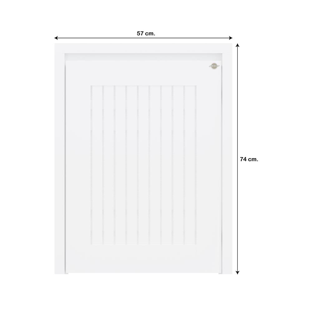 บานถังแก๊สเกล็ดตรง JUPITER GRAND WHITE 57x74 ซม.