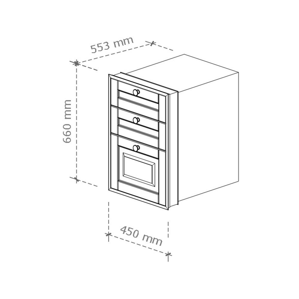 ตู้ลิ้นชัก 3 ชั้น STARMARK ALICE V2 45x66 ซม. สีไทเทเนียม เกรย์