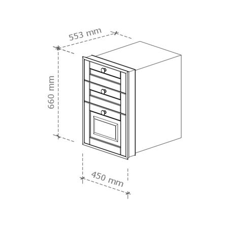 ตู้ลิ้นชัก 3 ชั้น STARMARK ALICE V2 45x66 ซม. สีไทเทเนียม เกรย์_5