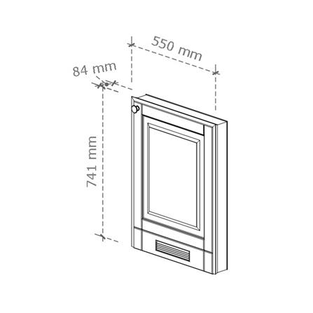 บานถังแก๊ส STARMARK ALICE V2 55x74 ซม. สีไทเทเนียมเกรย์_4
