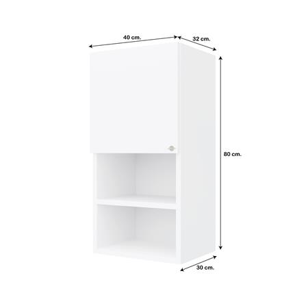 ตู้แขวนเดี่ยวพร้อมช่องโล่ง S1 JUPITER GRAND WHITE 40x80 ซม._5