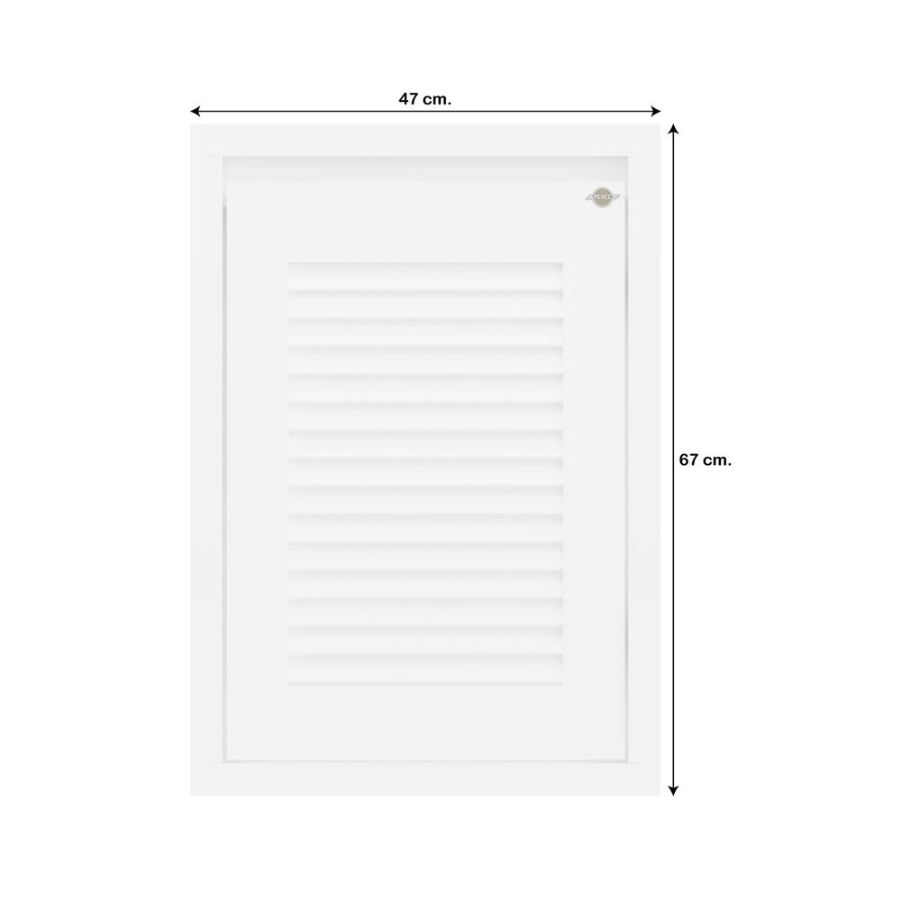 บานซิงค์เดี่ยวเกล็ดนอน JUPITER GRAND WHITE 47x67 ซม.