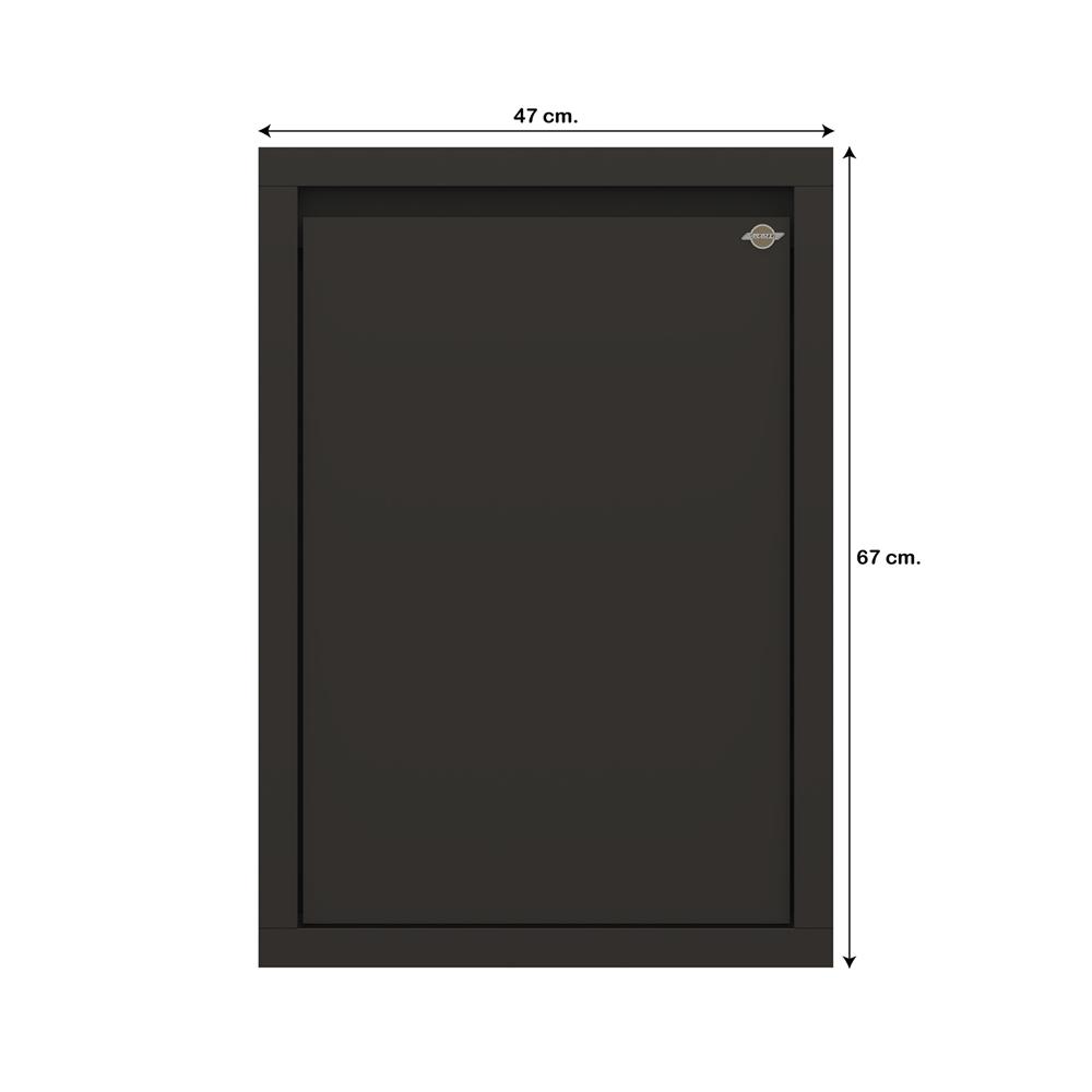 บานซิงค์เดี่ยวเรียบ JUPITER GRAND BROWN 47x67 ซม.