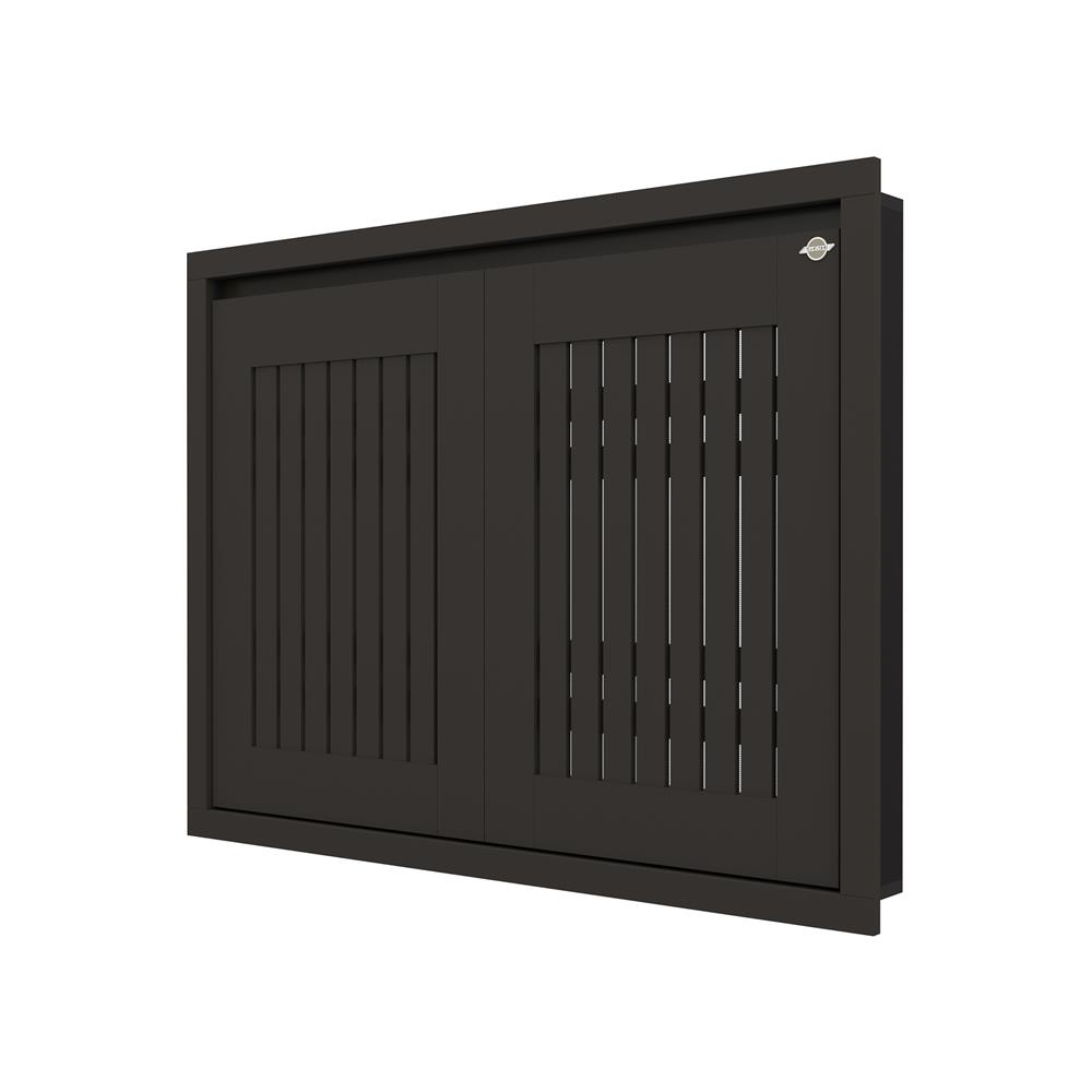 บานซิงค์คู่เกล็ดตรง JUPITER GRAND BROWN 87x67 ซม.