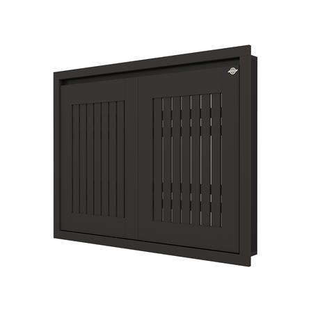 บานซิงค์คู่เกล็ดตรง JUPITER GRAND BROWN 87x67 ซม._1