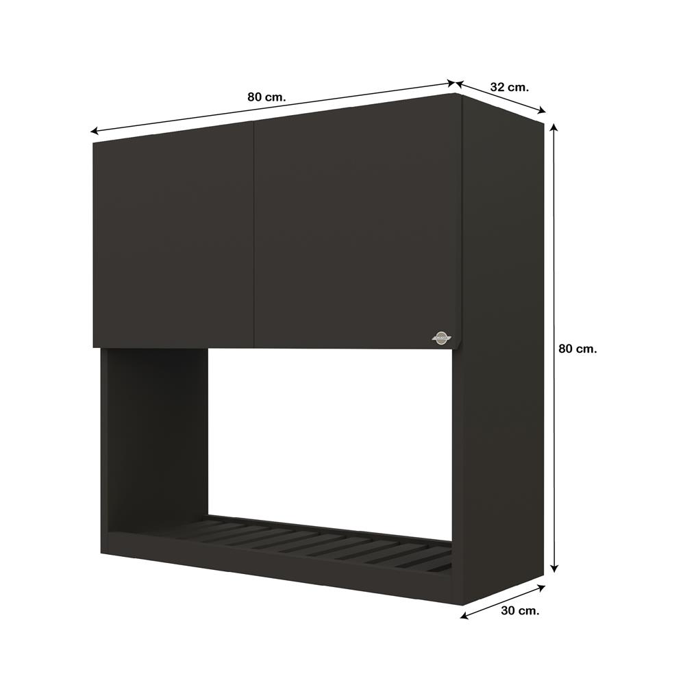 ตู้แขวนคู่คว่ำจาน JUPITER GRAND BROWN 80x80 ซม.