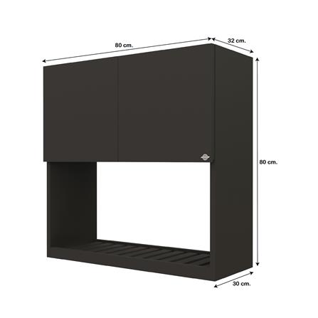 ตู้แขวนคู่คว่ำจาน JUPITER GRAND BROWN 80x80 ซม._4