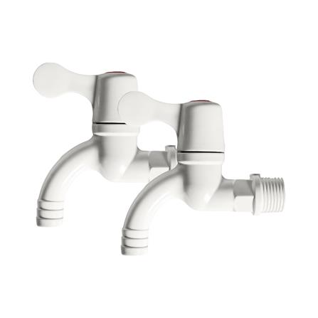 ก๊อกสนาม PVC ERA สีขาว 1/2 นิ้ว (2 ชิ้น)_0