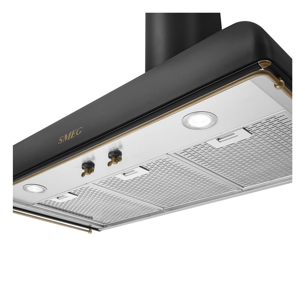 เตาฝัง+เครื่องดูดควัน SMEG SI764AOM+KS89AOE