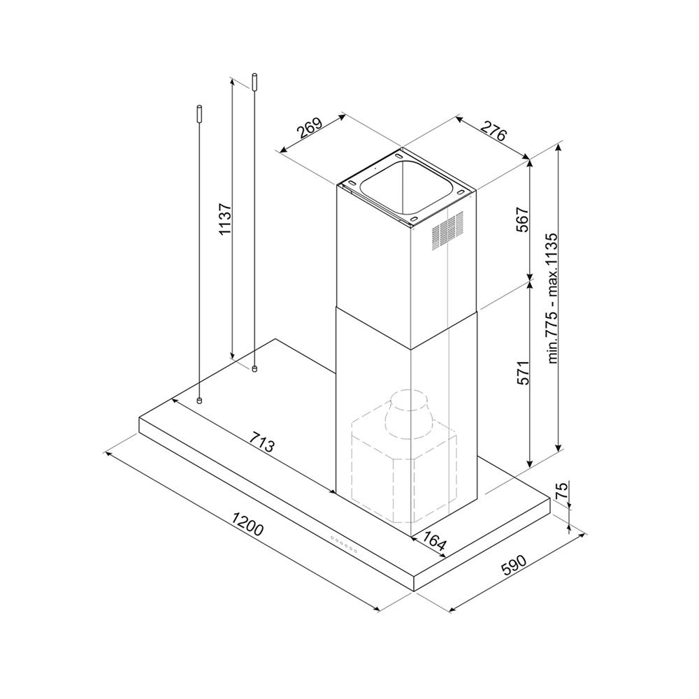 เตาฝัง+เครื่องดูดควัน SMEG SIA1963D+KLTI12L4MB