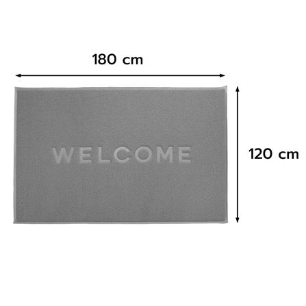 พรมเช็ดเท้าดักฝุ่น HOME LIVING STYLE W.NEO 120X180 ซม. สีเทา_4