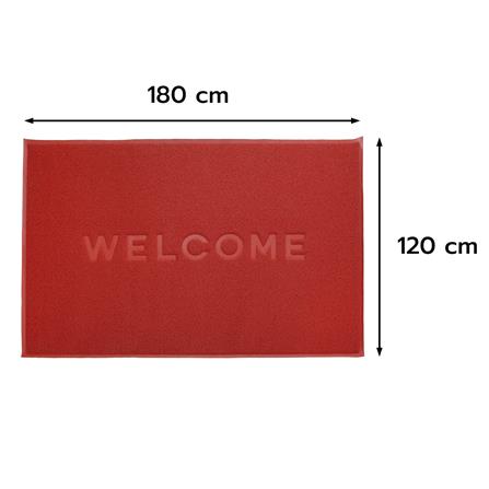 พรมเช็ดเท้าดักฝุ่น HOME LIVING STYLE W.NEO 120X180 ซม. สีแดง_9