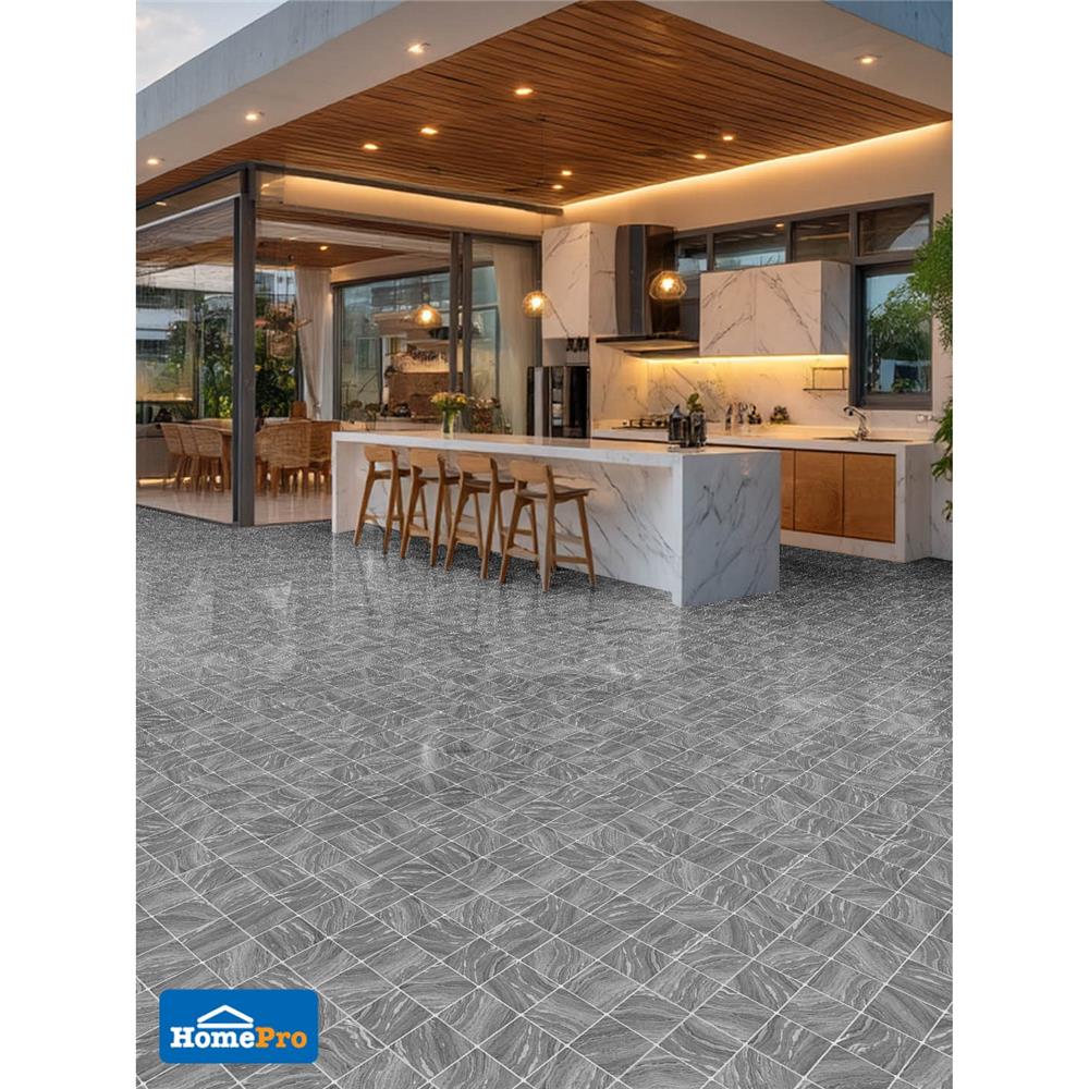 กระเบื้องพื้นพอร์ซเลน 16x16 นิ้ว COTTO บาซิลิสก์ เทา PM 0.96 ตร.ม.