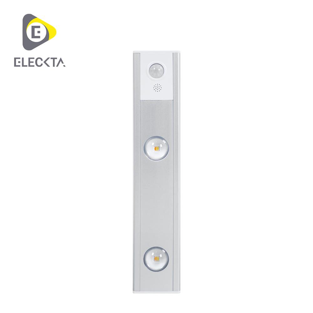 ไฟ LED อัตโนมัติ 20 ซม. ELECKTA SSBW-200 100 ลูเมน สีเงิน
