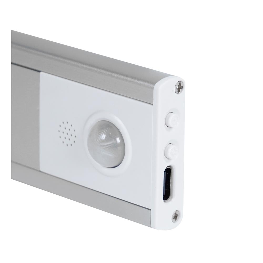 ไฟ LED อัตโนมัติ 20 ซม. ELECKTA SSBW-200 100 ลูเมน สีเงิน