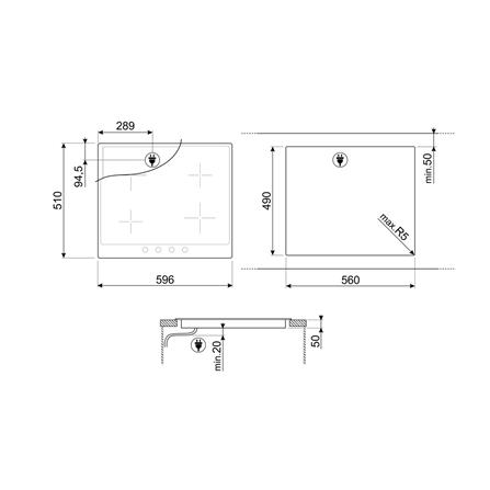 เตาฝัง+เครื่องดูดควัน SMEG SI964NM+KT90BLE_7