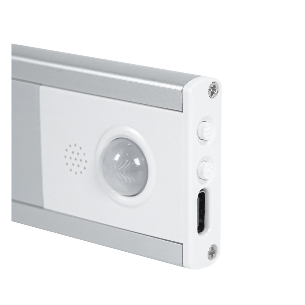 ไฟ LED อัตโนมัติ 40 ซม. ELECKTA SSBW-400 150 ลูเมน สีเงิน