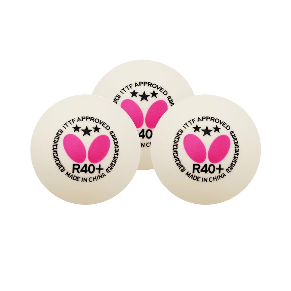 ลูกปิงปอง BUTTERFLY 3 ดาว สีขาว (กล่อง 3 ลูก)