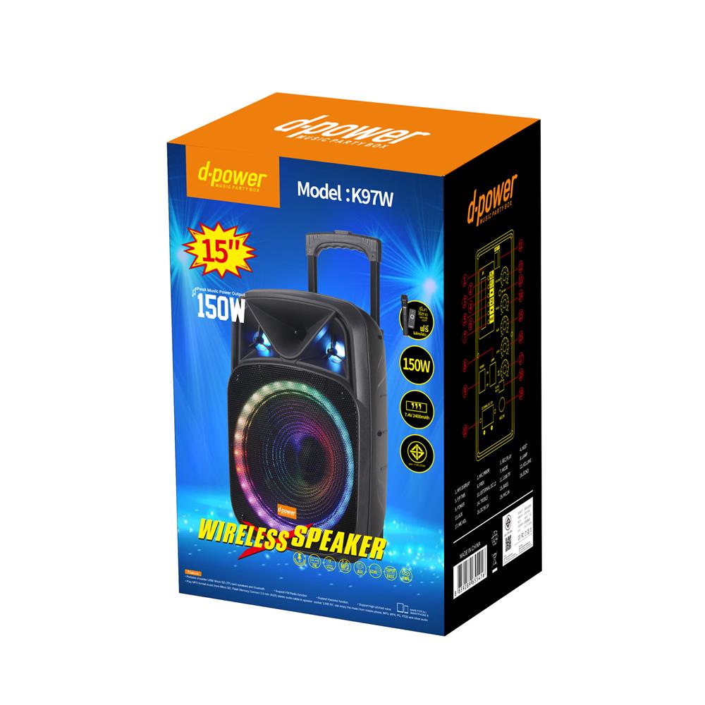 ลำโพงบลูทูธพร้อมไมค์ D POWER K97W