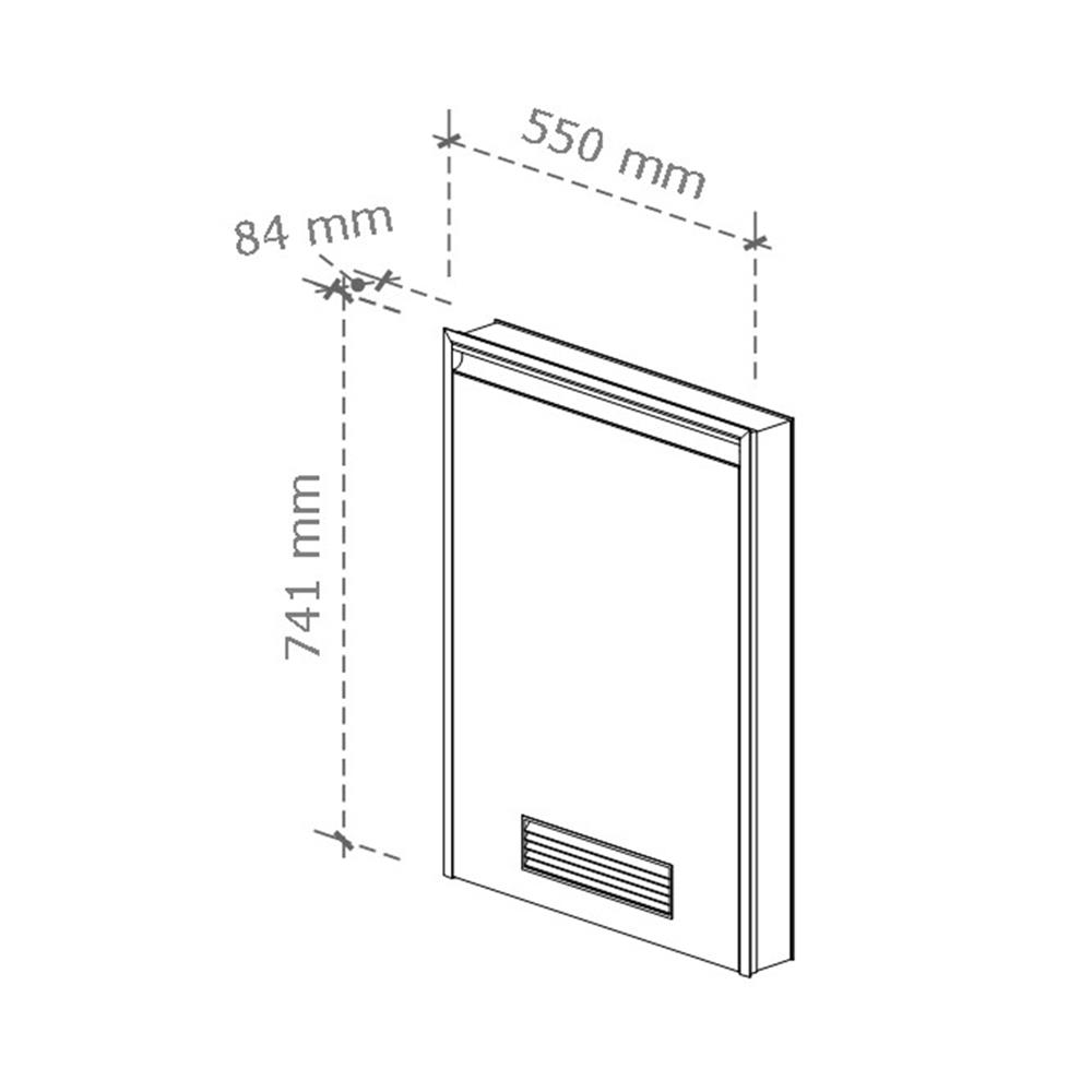 บานถังแก๊ส STARMARK MAXII 55x74 ซม. สี RICH WALNUT