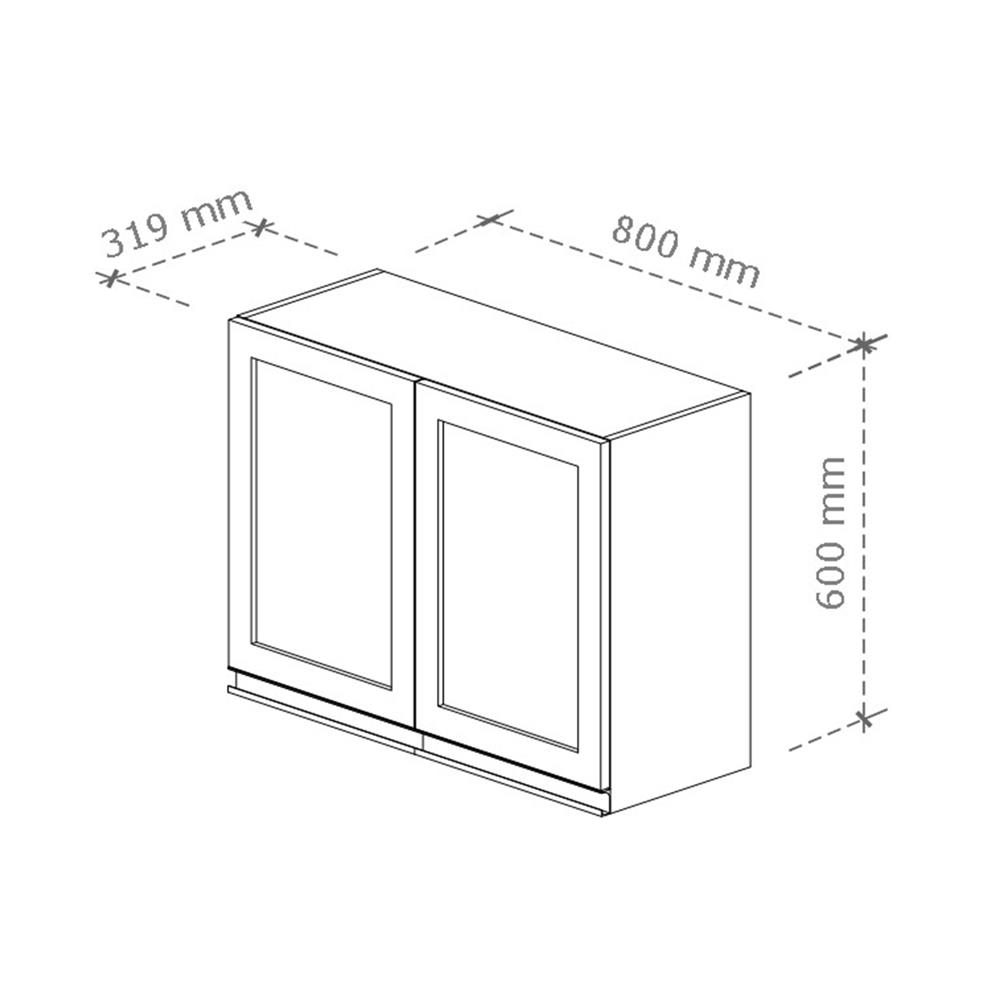 ตู้แขวนคู่บานกระจก STARMARK MAXII 60x80 ซม. สี RICH WALNUT