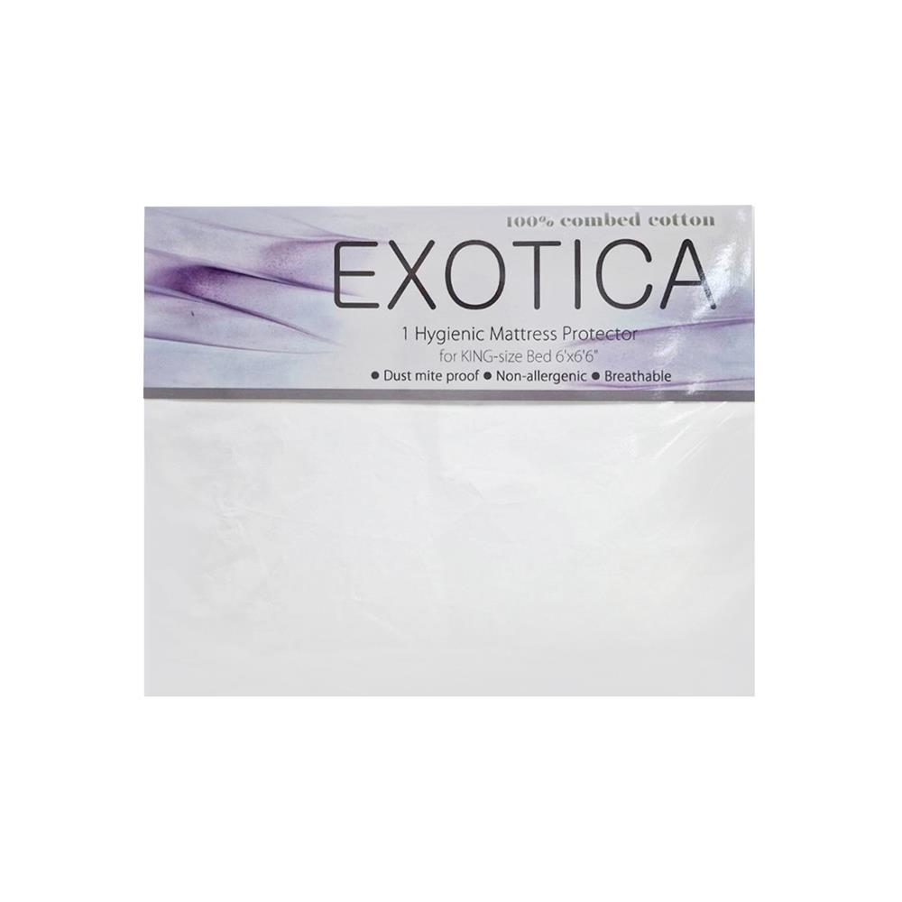 ผ้าปูที่นอน 6 ฟุต EXOTICA 00XO สี WHITE