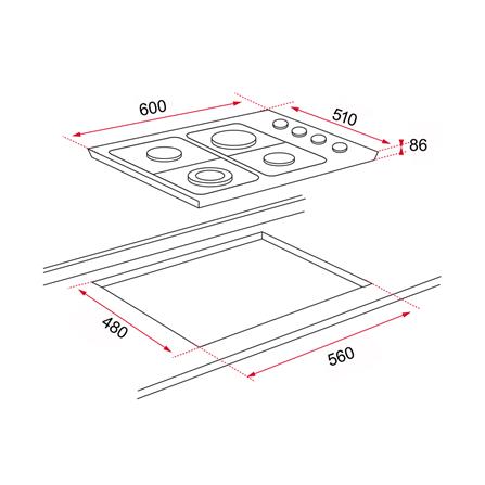 เตาฝังแก๊ส TEKA GSX 6420 SS 60 ซม._5