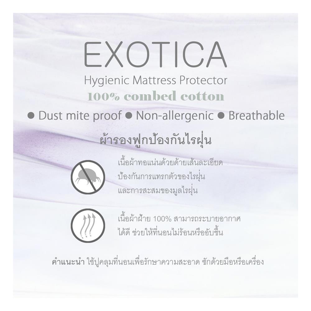 ผ้าปูที่นอน 5 ฟุต EXOTICA 00XO สี WHITE