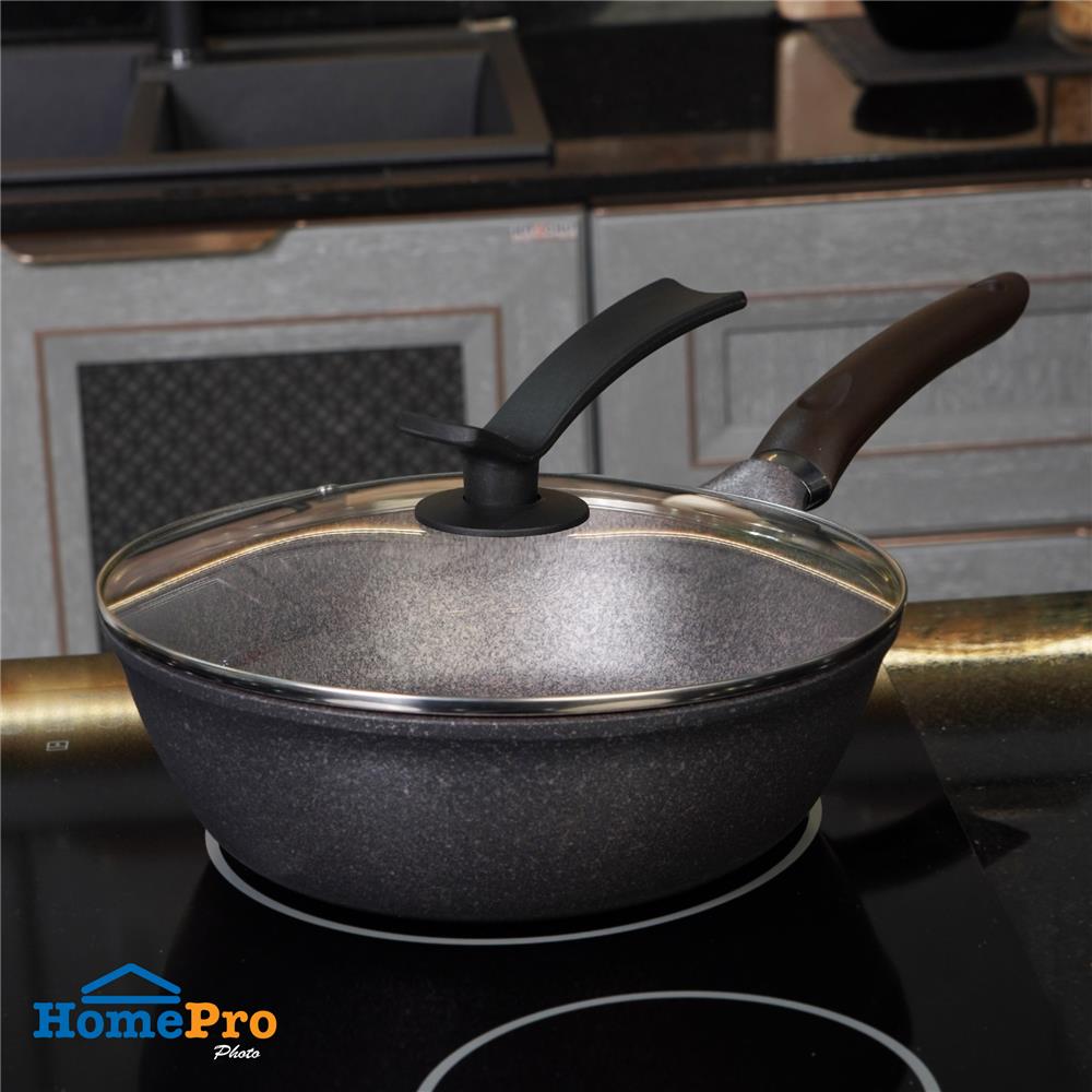 กระทะลึกพร้อมฝา 28 ซม. KECH KOREA CROWN IH