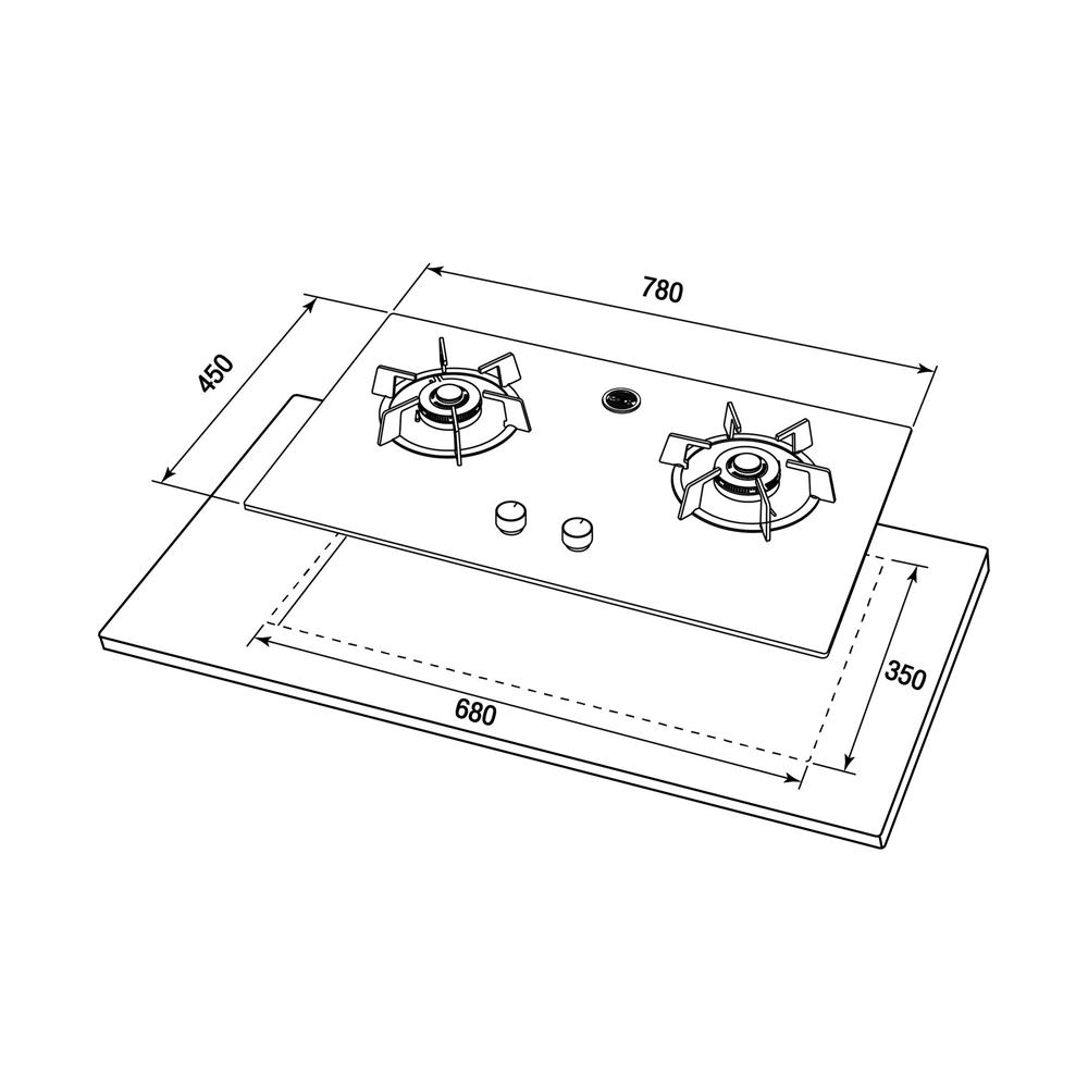 เตาฝังแก๊ส MEX V626CR 78 ซม.