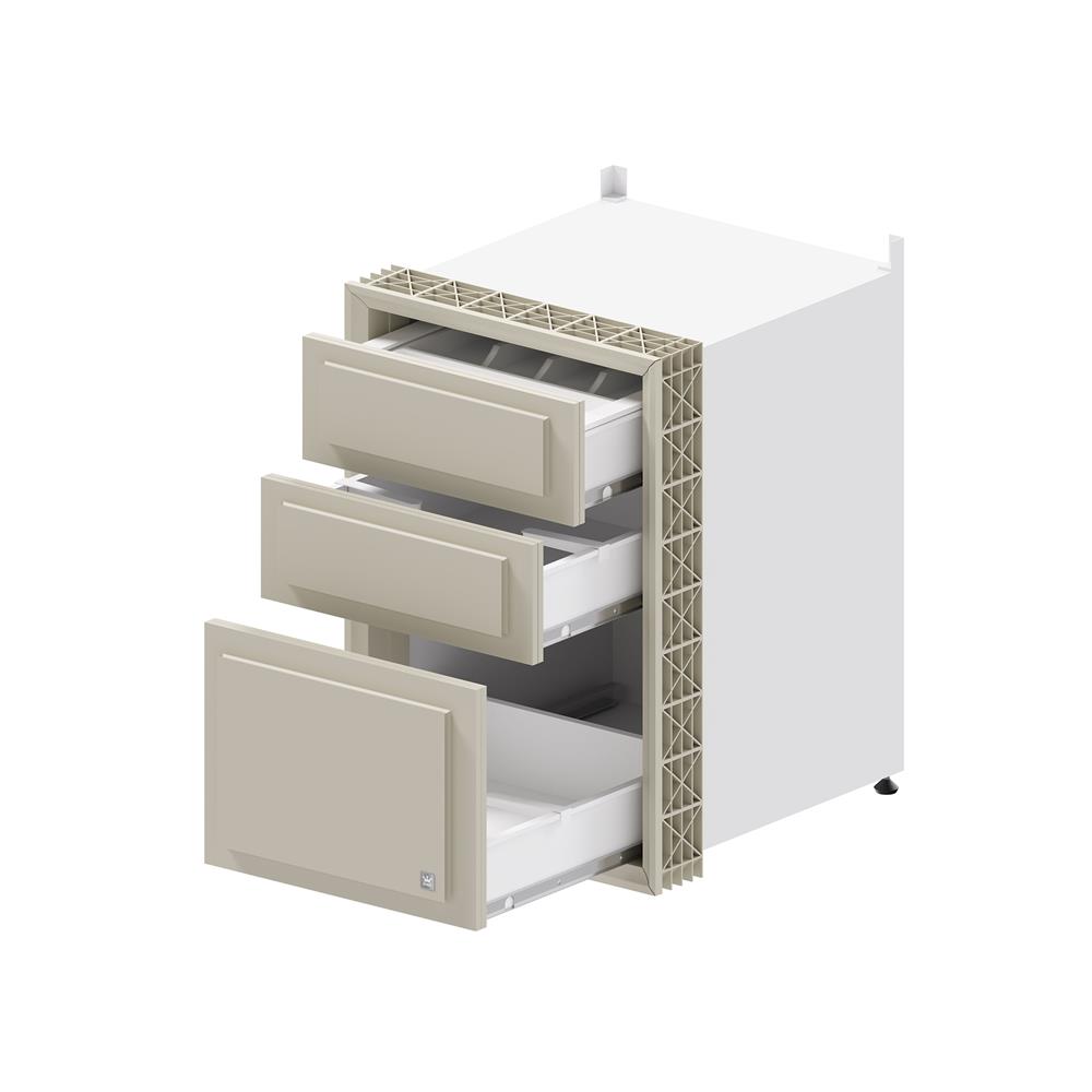 ตู้ลิ้นชัก 3 ชั้น ลูกฟัก KING PLATINUM A7 49x68.8 ซม. สีโธฟู