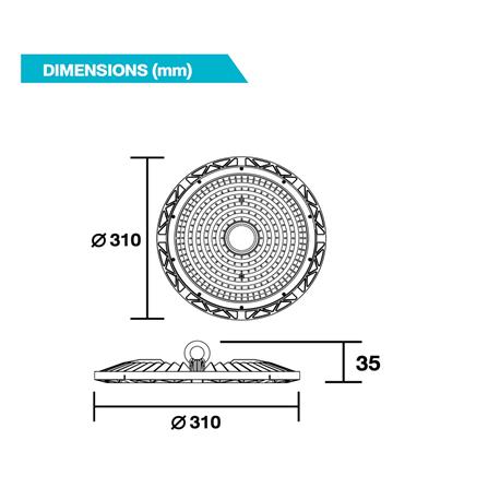 โคมไฮเบย์ LED BEC LEOPARD 150 วัตต์ DAYLIGHT สีดำ_5