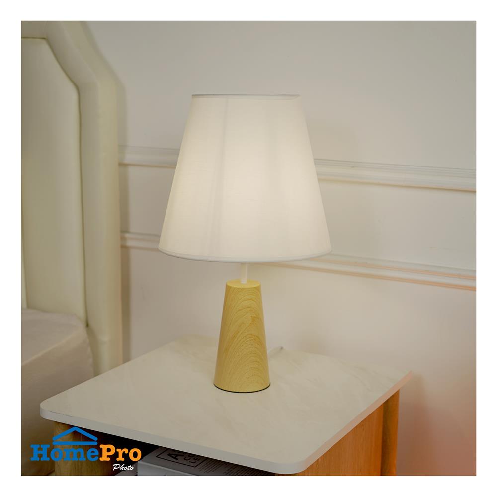 ไฟตั้งโต๊ะ CARINI T220970 สีขาว/ลายไม้