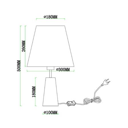 ไฟตั้งโต๊ะ CARINI T220970 สีขาว/ลายไม้_2