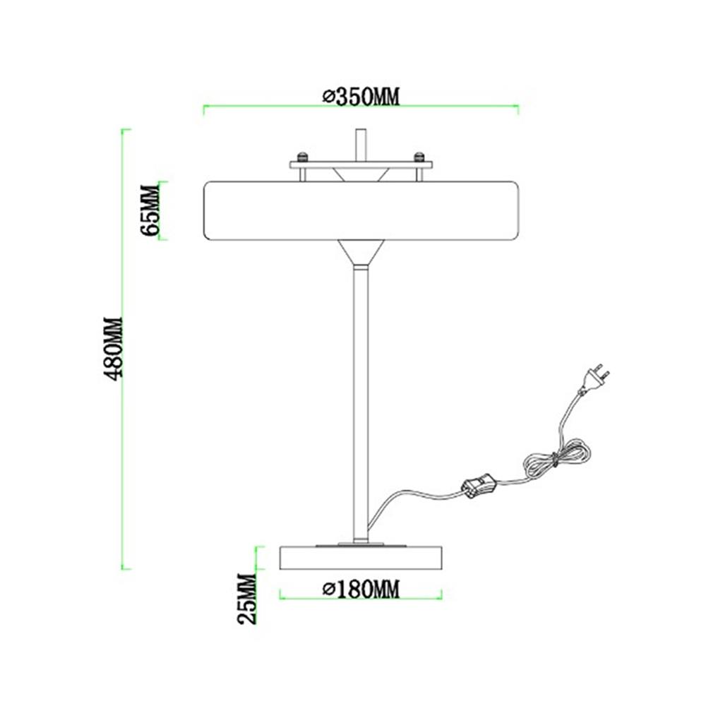 ไฟตั้งโต๊ะ CARINI T324925WH สีขาว/ทอง