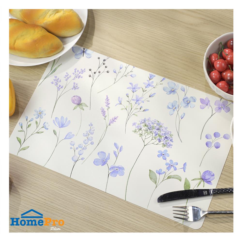 แผ่นรองจาน EVA KECH PETAL สีฟ้า